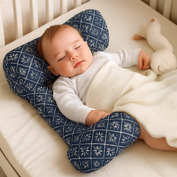 Baby Sleeping Comfort Pillow – Soft Support Pillow For Infants – Ergonomic Shape For Head, Neck And Back – Breathable And Washable Fabric