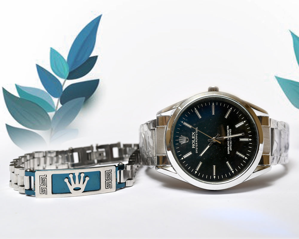 Premium Chain Watch With Bracelet