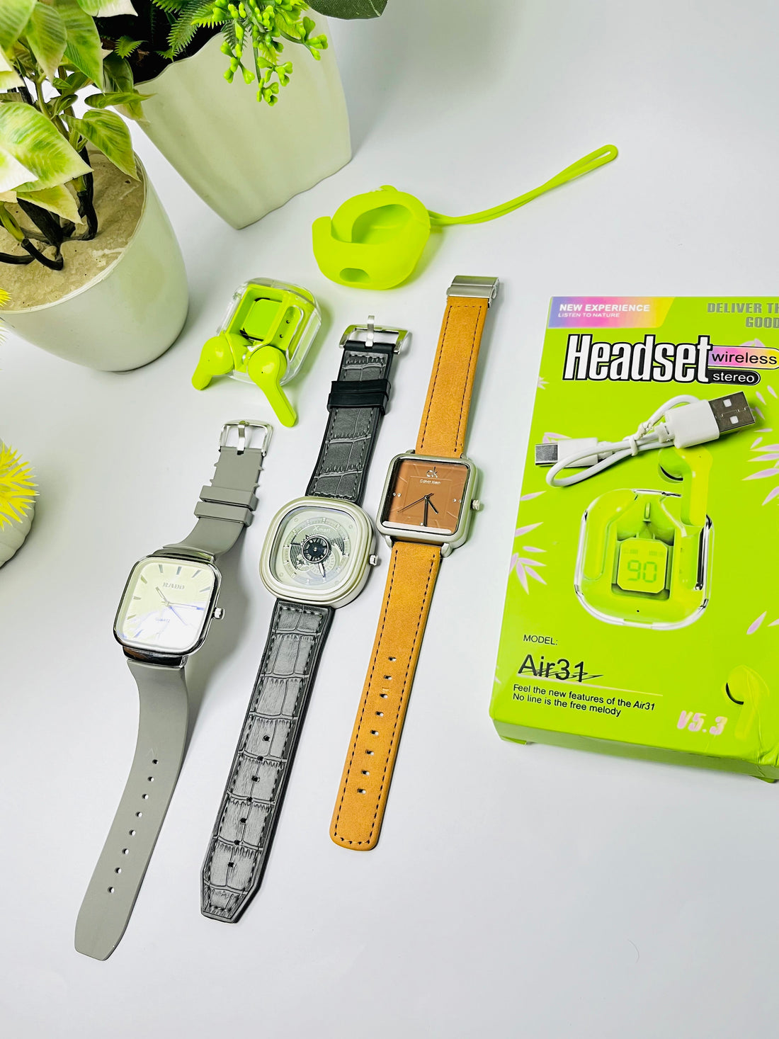 Premium Watches With Earbuds